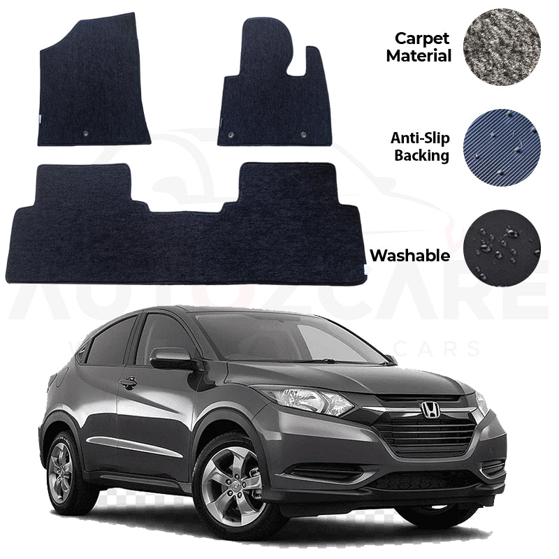 Honda HR-V Fitting Carpet Floor Mat 3PCS - Model 2016-2018