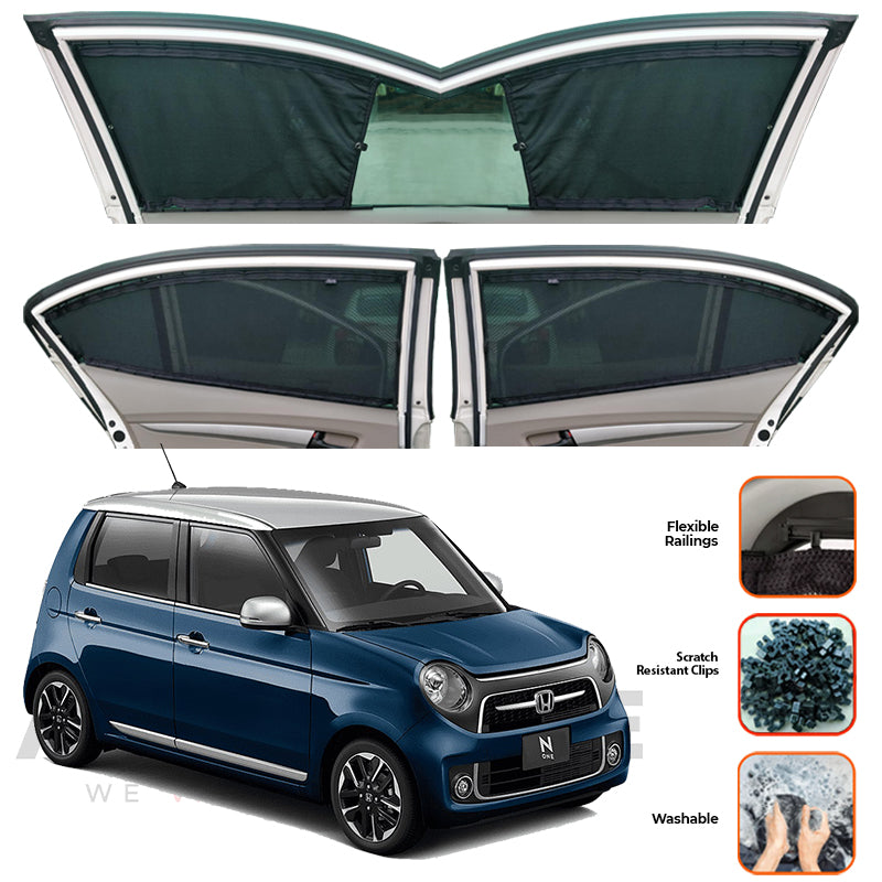 Honda N One  Custom Car Sliding Curtains - Model 2012-2019