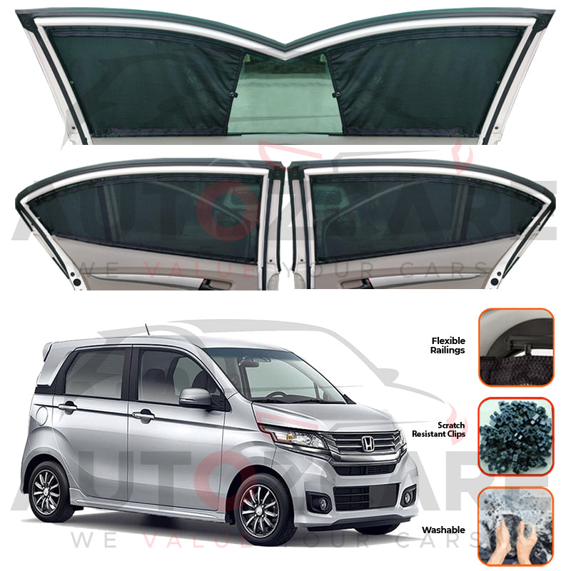Honda N Wgn Custom Car Sliding Curtains - Model 2013-2019