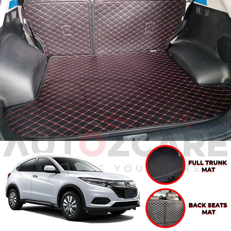 Honda Vezel Custom Car Complete 7D Cabine Mat | Complete 7d Trunk Room Mat- Model 2013-2020