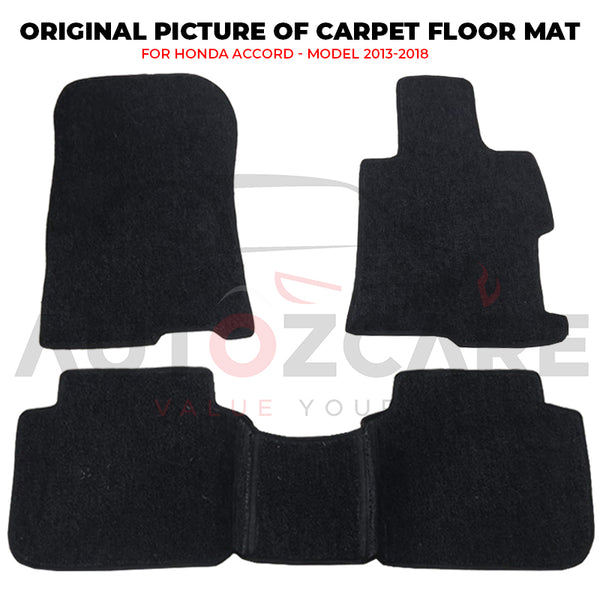 Honda Accord Fitting Carpet Floor Mat 3PCS - Model 2013-2018