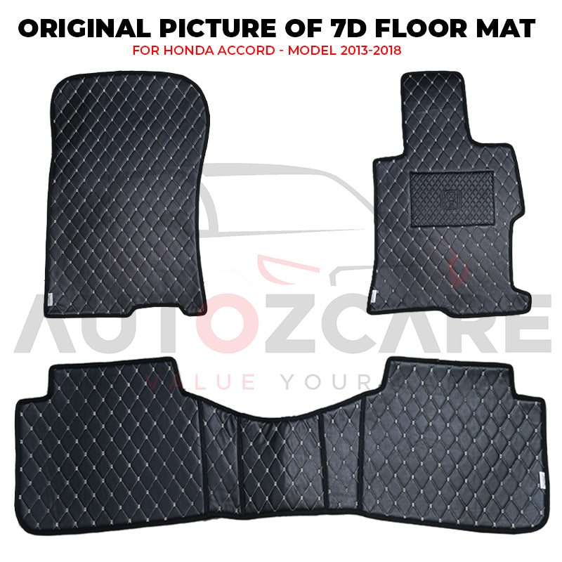 Honda Accord 7D Floor Mat ( Flat Style ) - Model 2013-2018