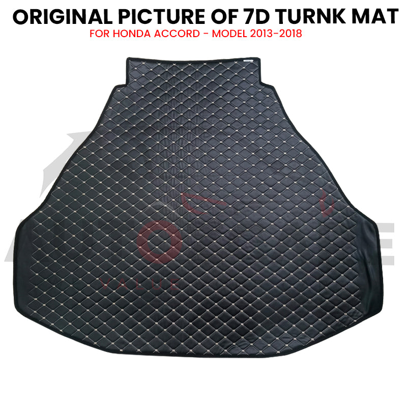 Honda Accord 7D Custom Car Trunk Mat - Model 2013-2018