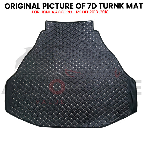 Honda Accord 7D Custom Car Trunk Mat - Model 2013-2018