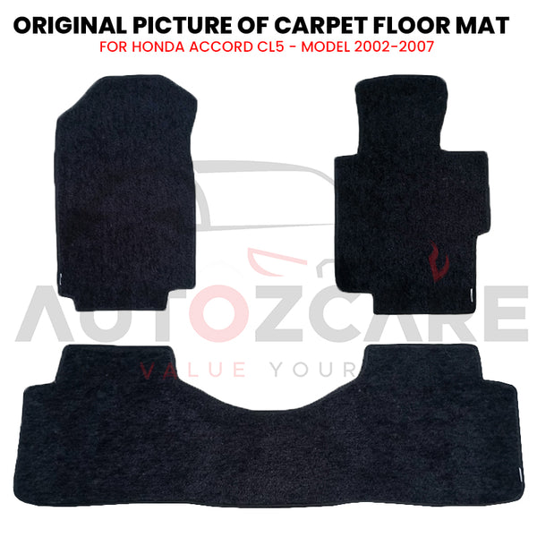 Honda Accord CL5 Genuine Fitting Carpet Floor Mat 3PCS - Model 2002-2007