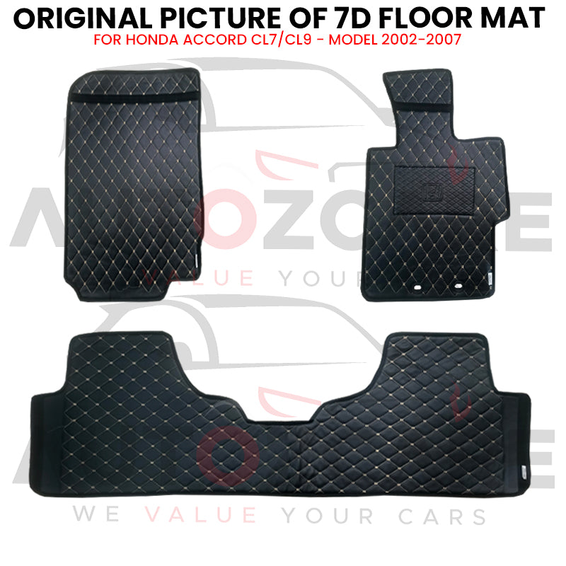 Honda Accord CL7/CL9 7D Floor Mat (Flat Style) 3PCS - Model 2002-2007