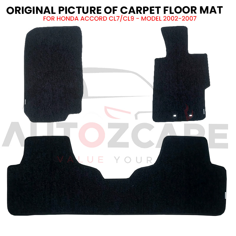 Honda Accord CL7/CL9 Genuine Fitting Carpet Floor Mat 3PCS - Model 2002-2007