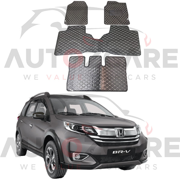 Honda BR-V 7D Floor Mat ( Flat Style ) 4PCS - Model 2017-2019