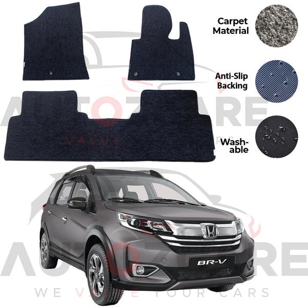 Honda BR-V Fitting Carpet Floor Mat 4PCS - Model 2017-2019