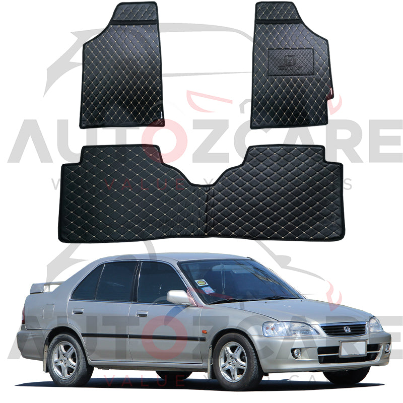 Honda City 7D Floor Mat (Flat Style) 3PCS - Model 1998-2002