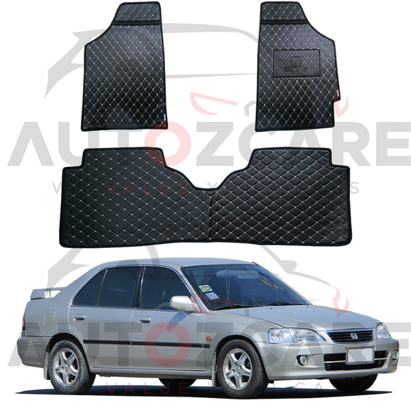 Honda City 7D Floor Mat (Flat Style) 3PCS - Model 1998-2002