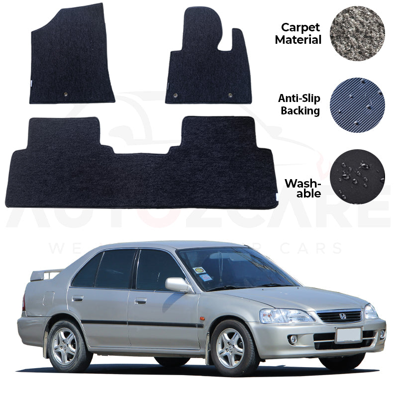 Honda City Genuine Fitting Carpet Floor Mat 3PCS - Model 1998-2002