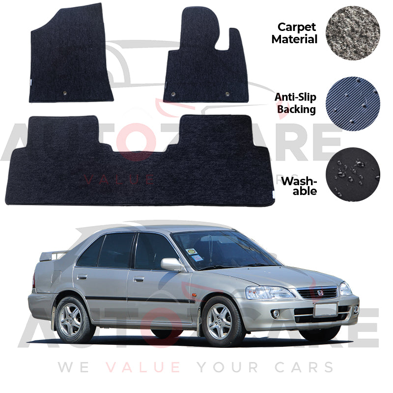 Honda City Genuine Fitting Carpet Floor Mat 3PCS - Model 1998-2002