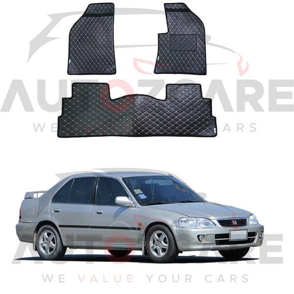 Honda City 7D Floor Mat (Flat Style) 3PCS - Model 1998-2002