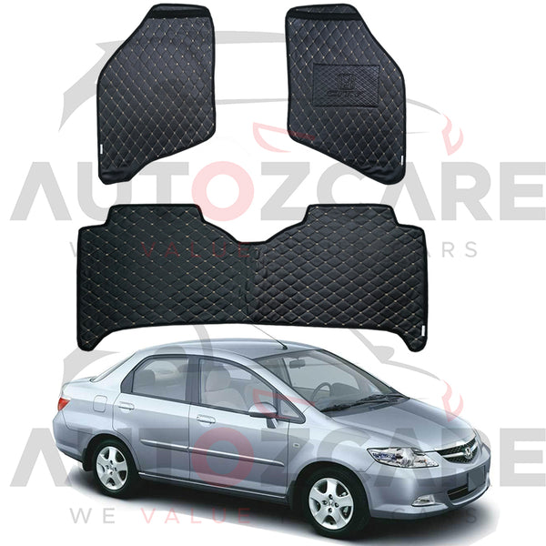 Honda City 7D Floor Mat (Flat Style) 3PCS - Model 2003-2008