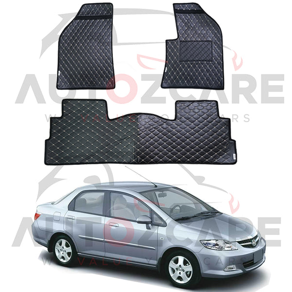 Honda City 7D Floor Mat (Flat Style) 3PCS - Model 2003-2008