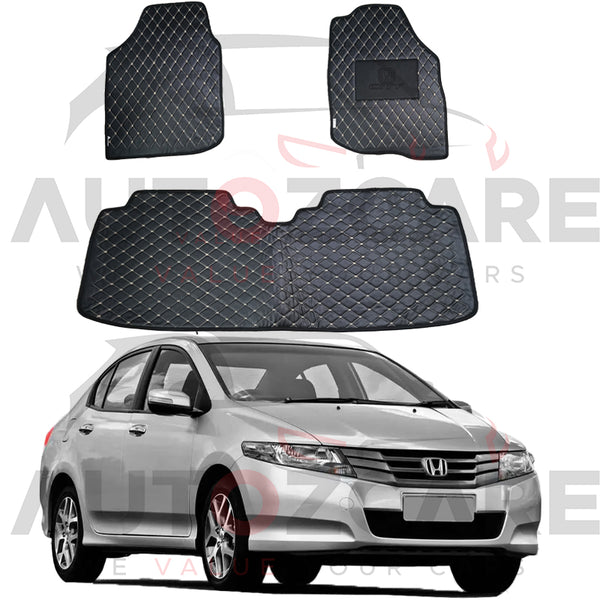 Honda City 7D Floor Mat (Flat Style) 3PCS - Model 2009-2021