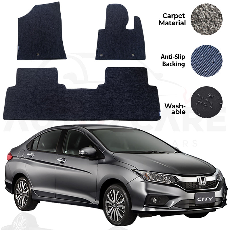 Honda City Genuine Fitting Carpet Floor Mat 3PCS - Model 2009-2021