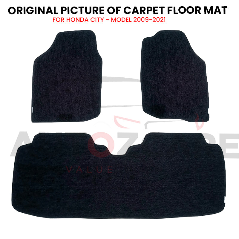 Honda City Genuine Fitting Carpet Floor Mat 3PCS - Model 2009-2021