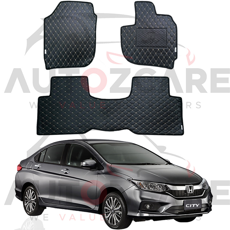 Honda City 7D Floor Mat (Flat Style) 3PCS - Model 2022-2025
