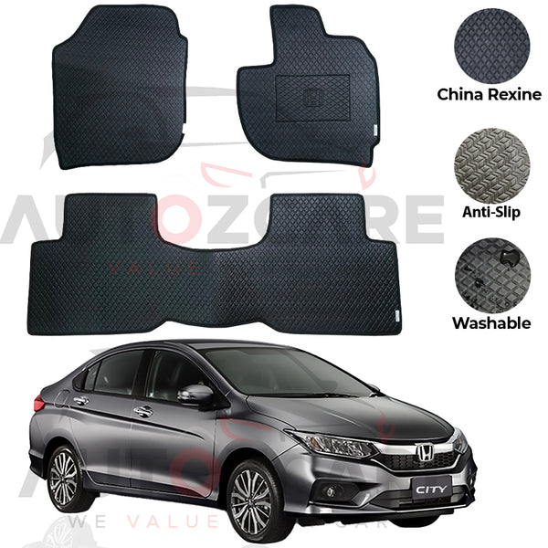 Honda City China Rexine Floor Mat 3PCS - Model 2022-2025