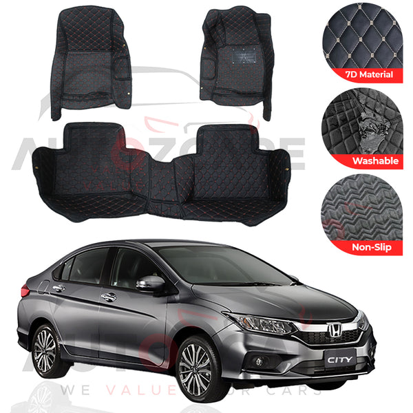 Honda City 7D Floor Mat (Tray Style) 3PCS - Model 2022-2025