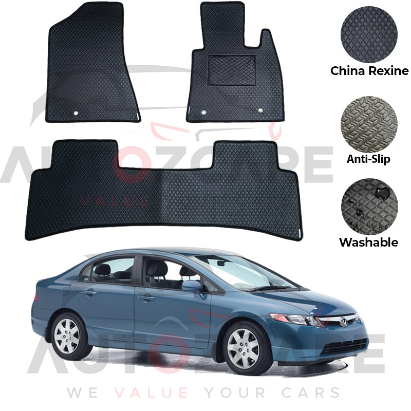 Honda Civic China Rexine Floor Mat 3PCS - Model 2002-2005