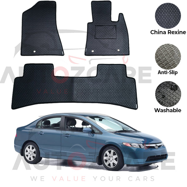 Honda Civic China Rexine Floor Mat 3PCS - Model 2002-2005