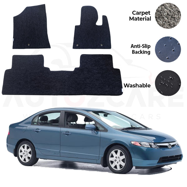 Honda Civic CF4 Genuine Fitting Carpet Floor Mat 3PCS - Model 2003-2005