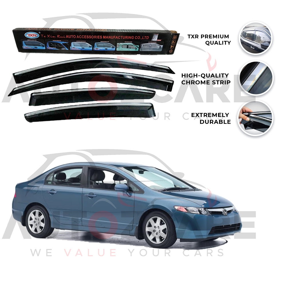 Honda Civic TXR Air press sun visor with chrome - Model 2002-2005