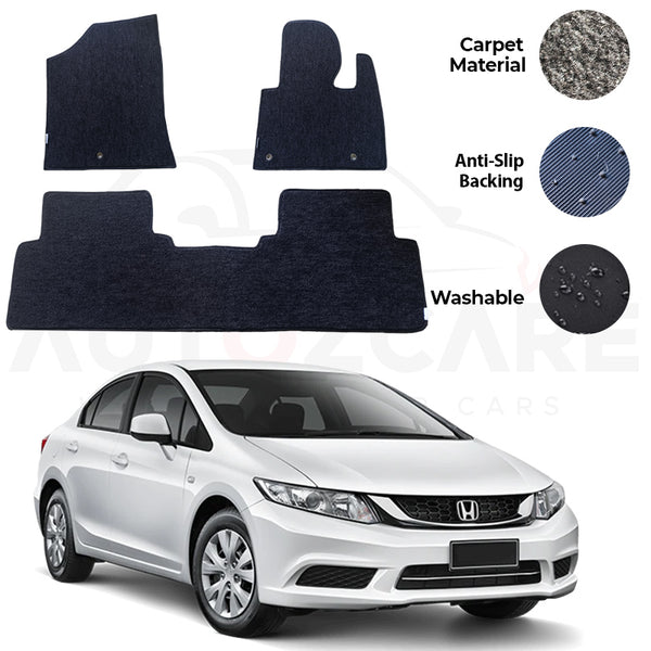 Honda Civic Rebirth Genuine Fitting Carpet Floor Mat 3PCS - Model 2013-2016