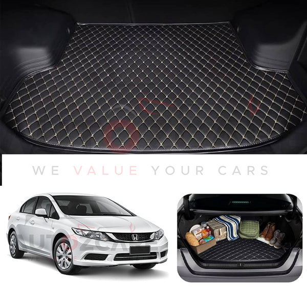 Honda Civic Rebirth 7D Custom Car Trunk Mat - Model 2013-2016