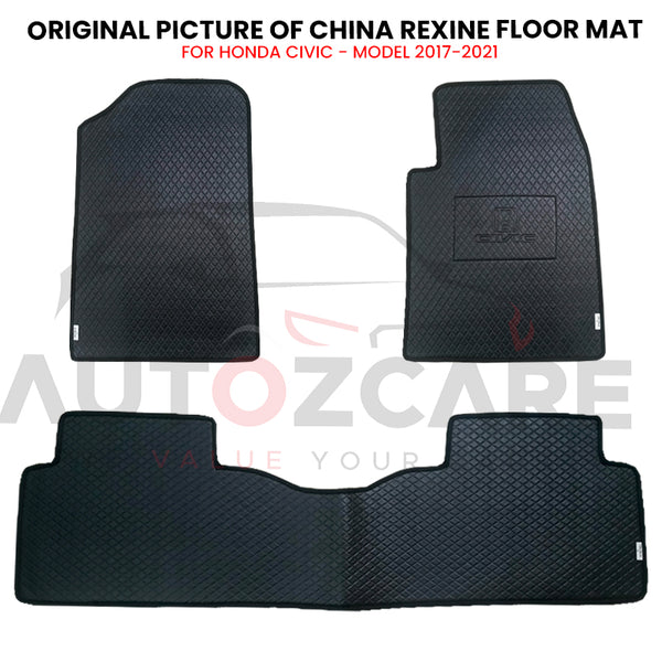 Honda Civic China Rexine Floor Mat 3PCS - Model 2017-2021
