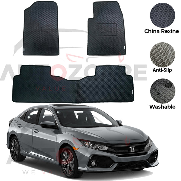 Honda Civic China Rexine Floor Mat 3PCS - Model 2017-2021