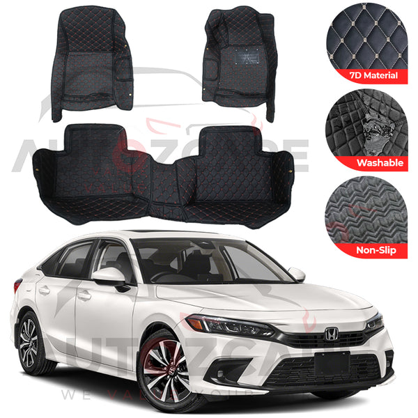 Honda Civic 7D Floor Mat (Tray Style) 3PCS - Model 2022-2025