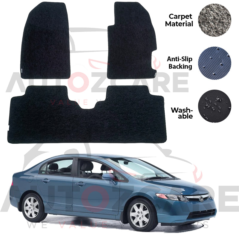 Honda Civic Genuine Fitting Carpet Floor Mat 3PCS - Model 2002-2005