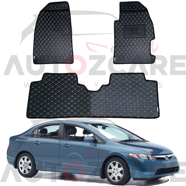 Honda Civic 7D Floor Mat (Flat Style) 3PCS - Model 2002-2005