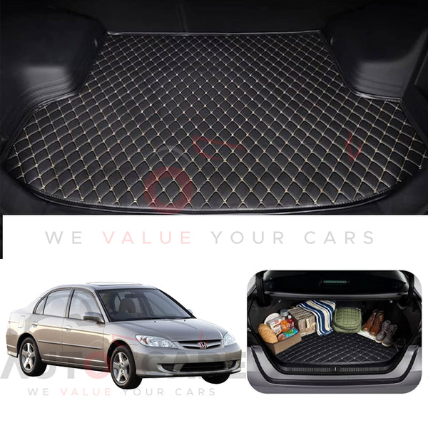 Honda Civic Hybrid 7D Custom Car Trunk Mat - Model 2005-2010