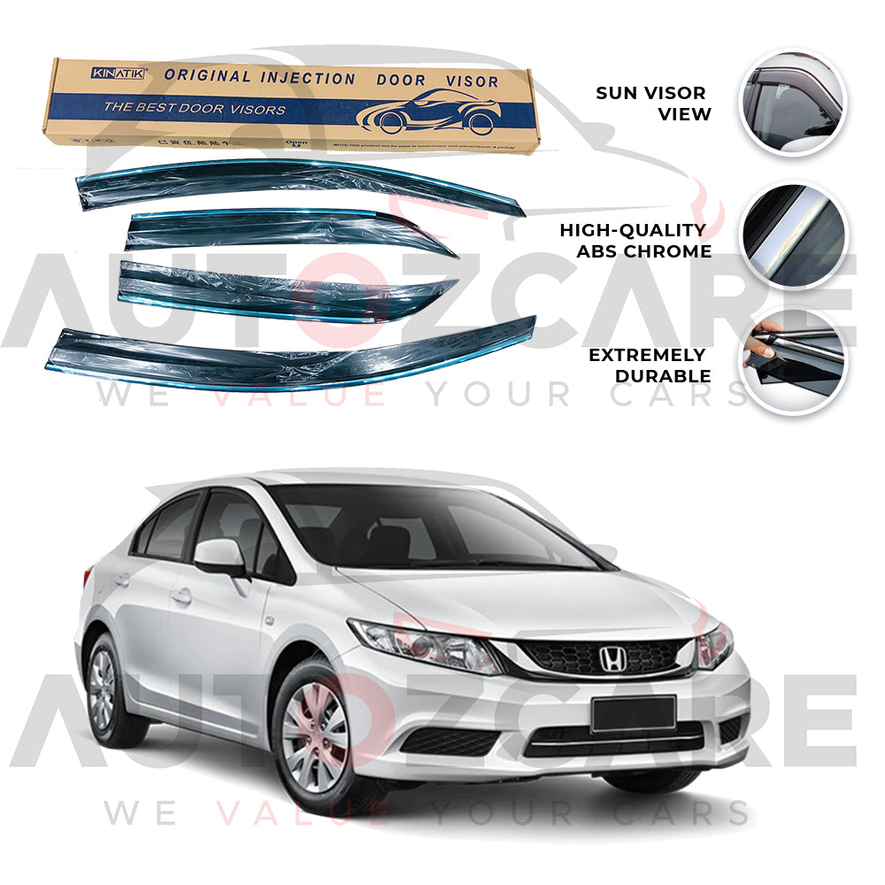 Honda Civic Rebirth Air press sun visor with chrome - Model 2013-2016