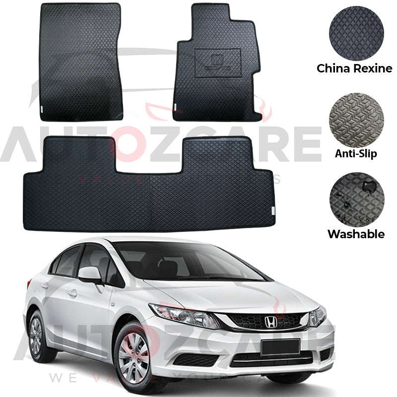 Honda Civic Rebirth China Rexine Floor Mat 3PCS - Model 2013-2016