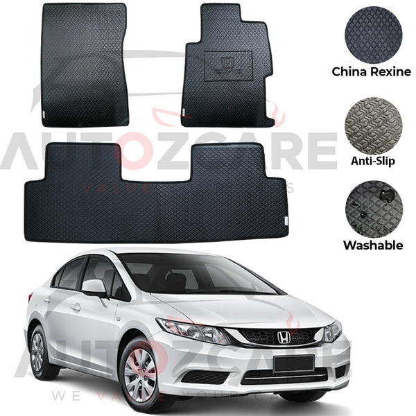 Honda Civic Rebirth China Rexine Floor Mat 3PCS - Model 2013-2016