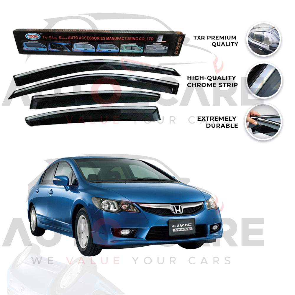 Honda Civic Reborn TXR Air press sun visor with chrome - Model  2006-2012