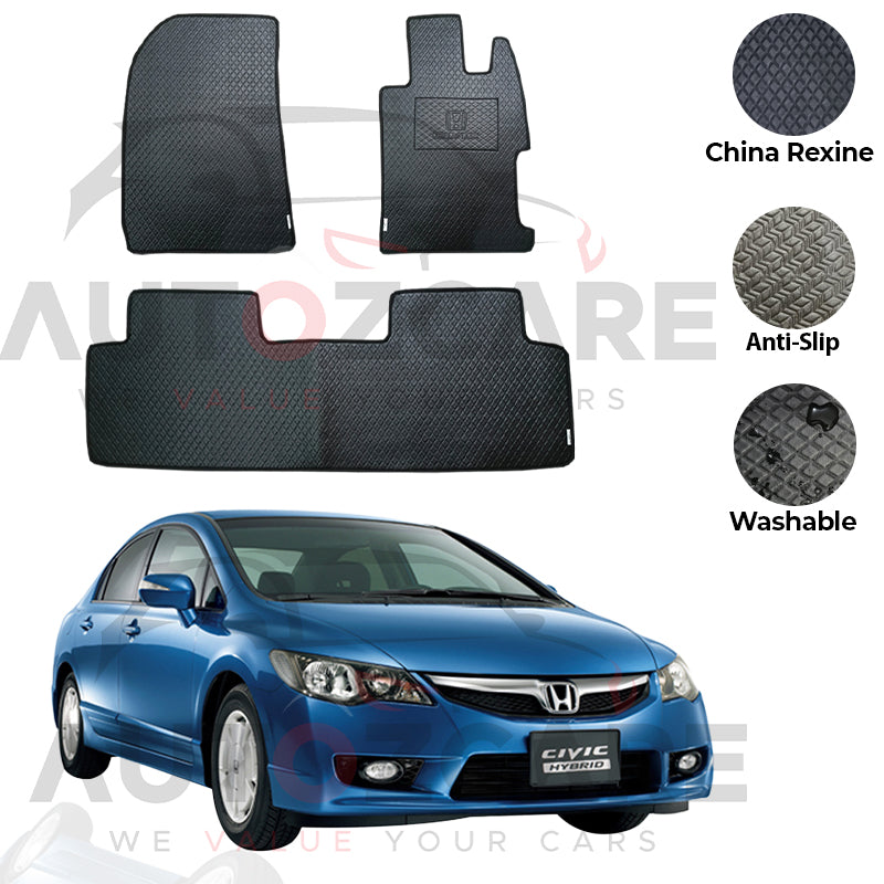 Honda Civic Reborn China Rexine Floor Mat 3PCS - Model 2006-2012