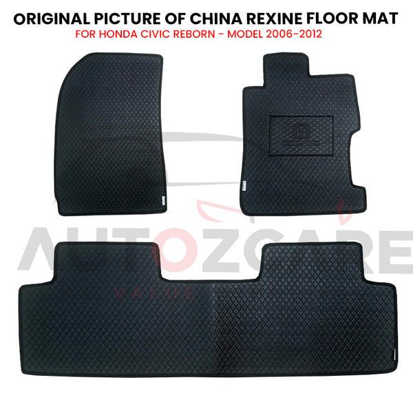 Honda Civic Reborn China Rexine Floor Mat 3PCS - Model 2006-2012