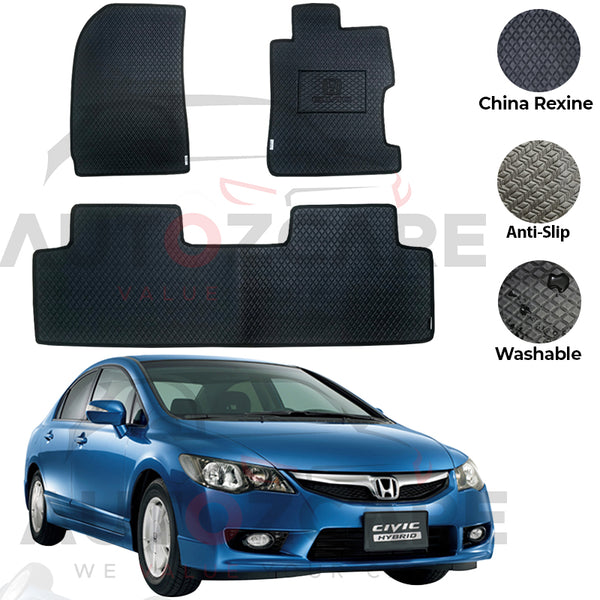 Honda Civic Reborn China Rexine Floor Mat 3PCS - Model 2006-2012