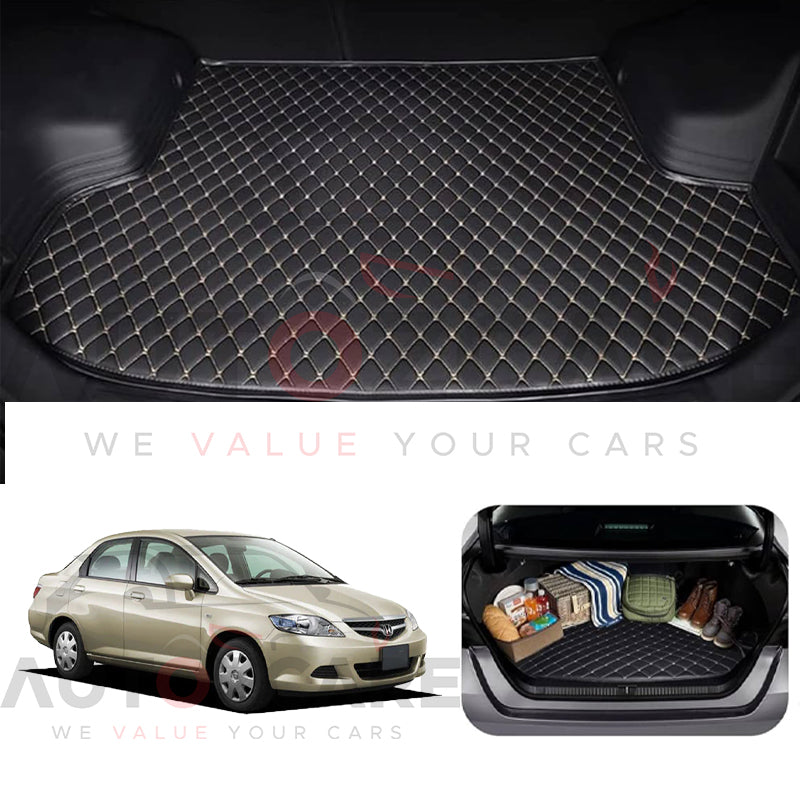 Honda Fit Aria 7D Custom Car Trunk Mat - Model 2002-2008
