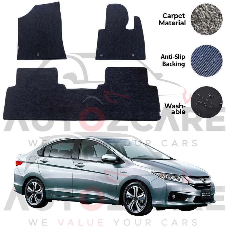 Honda Grace Hybrid Genuine Fitting Carpet Floor Mat 3PCS - Model 2014-2020