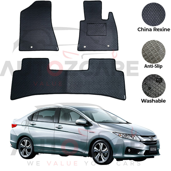 Honda Grace Hybrid China Rexine Floor Mat 3PCS - Model 2014-2020