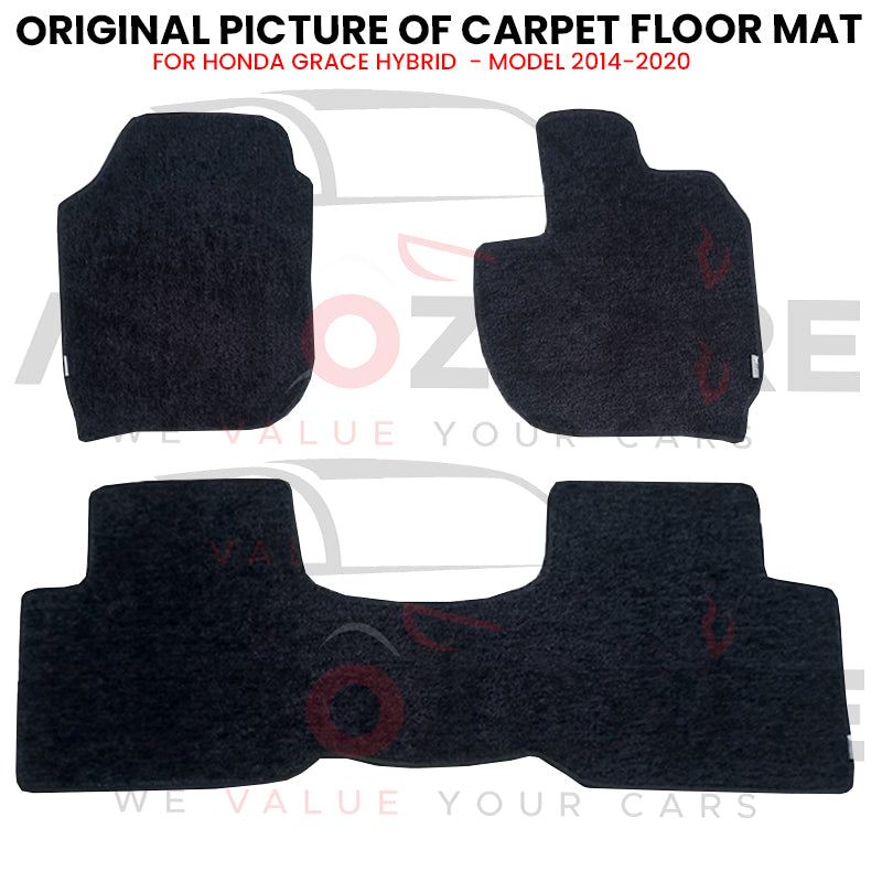 Honda Grace Hybrid Genuine Fitting Carpet Floor Mat 3PCS - Model 2014-2020