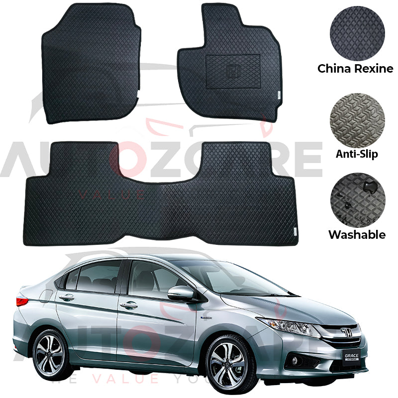 Honda Grace Hybrid China Rexine Floor Mat 3PCS - Model 2014-2020